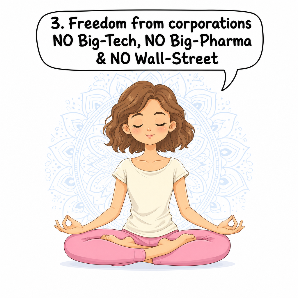 Freedom from corporations — no big tech, no big pharma, no Wall Street