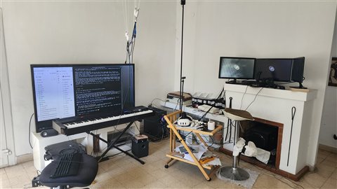 new desktop in Nir's living room